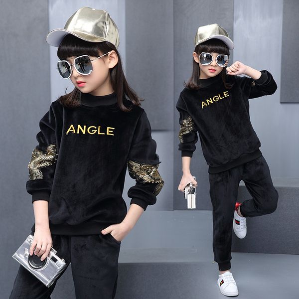 children's eagle pattern clothing set 2 pcs girls sports clothes new spring fall kids golden velvet suit of british wind b190, White
children's eagle pattern clothing set 2 pcs girls sports clothes new spring fall kids golden velvet suit of british wind b190, White