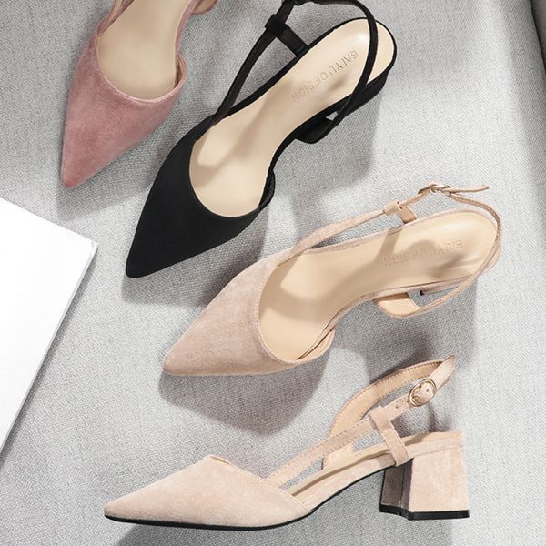 square high heels female shoes woman 2020 flock ankle straps slingback women office career sandals casual nude wedding pumps, Black
square high heels female shoes woman 2020 flock ankle straps slingback women office career sandals casual nude wedding pumps, Black