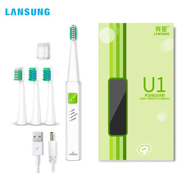 lansung usb sonic electric toothbrush ultrasonic toothbrush rechargeable 4 toothbrush heads replacements whitening u1
lansung usb sonic electric toothbrush ultrasonic toothbrush rechargeable 4 toothbrush heads replacements whitening u1