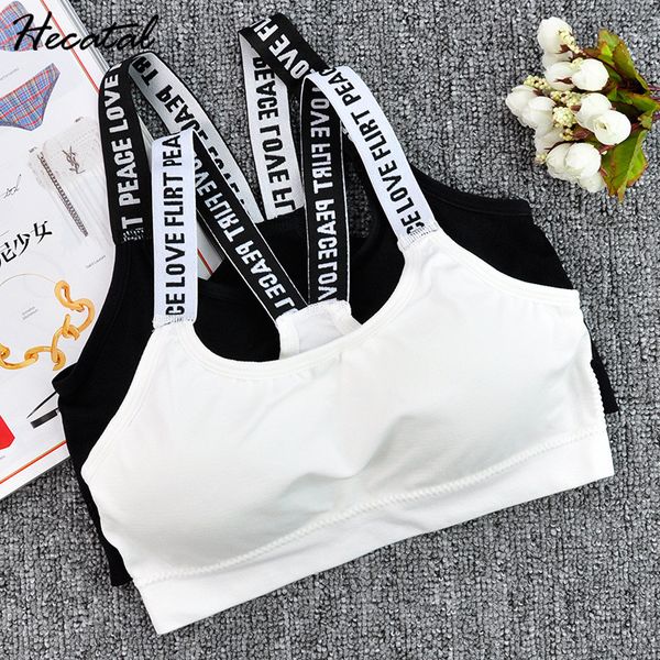 gym clothing hecatal 2021 quick dry letters straps sports bras women fitness yoga bra for running adjustable padded top, White;black
gym clothing hecatal 2021 quick dry letters straps sports bras women fitness yoga bra for running adjustable padded top, White;black