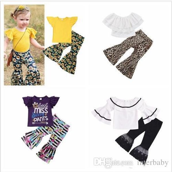 kids clothes girls summer boutique suits kids fashion clothing sets lace bell-bottoms letter leopard printed shirt pants outfit byp5334, White
kids clothes girls summer boutique suits kids fashion clothing sets lace bell-bottoms letter leopard printed shirt pants outfit byp5334, White