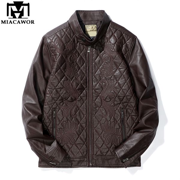 новая кожаная куртка мужчины осень зима мужчины куртка slim fit флис теплый мотоцикл pu кожаные пальто верхняя одежда j595, Black 
новая кожаная куртка мужчины осень зима мужчины куртка slim fit флис теплый мотоцикл pu кожаные пальто верхняя одежда j595, Black