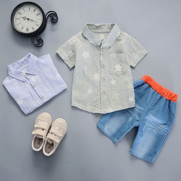 toddler baby boys short sleeve print shirt +short denim pants kids casual outfits clothes sets new, White
toddler baby boys short sleeve print shirt +short denim pants kids casual outfits clothes sets new, White