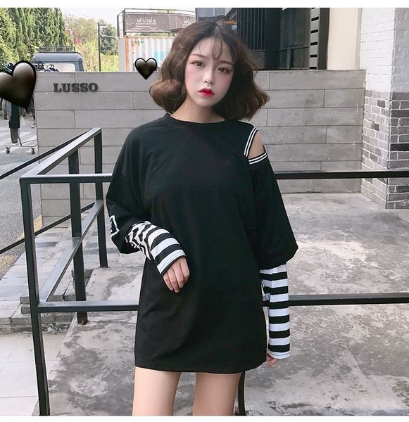 осень bfwind женщин все-матч студент свободно женщин сшивание поддельные две футболки свитер свитер тонкими длинными рукавами футболки, White
осень bfwind женщин все-матч студент свободно женщин сшивание поддельные две футболки свитер свитер тонкими длинными рукавами футболки, White