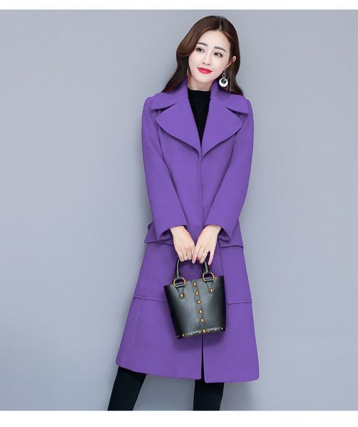elegant covered button long wool coat slim pockets wool blend coat and jacket solid turn-down collar women coats autumn winter, Black
elegant covered button long wool coat slim pockets wool blend coat and jacket solid turn-down collar women coats autumn winter, Black
