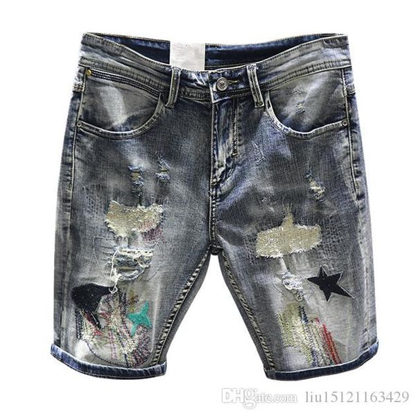 20 fashion luxury men's designer denim shorts summer zipper ripped jeans men's slim pants street hip hop mens short jea, Blue
20 fashion luxury men's designer denim shorts summer zipper ripped jeans men's slim pants street hip hop mens short jea, Blue