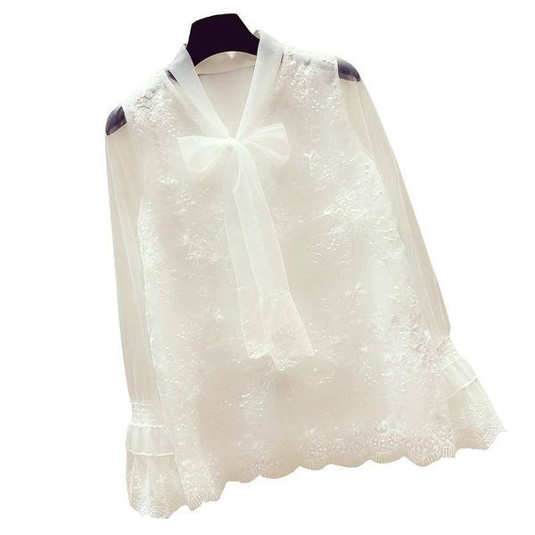 women designer clothes loose lace blouses shirts lady casual long sleeve bow tie collar blusas zz0612
women designer clothes loose lace blouses shirts lady casual long sleeve bow tie collar blusas zz0612