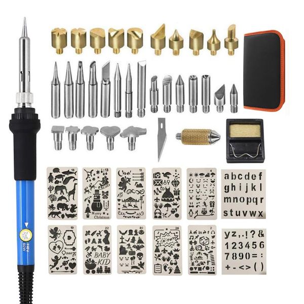 wood burning pyrography pen kit with work bag adjustable temperature soldering iron with carving stencils 10pcs drawing template
wood burning pyrography pen kit with work bag adjustable temperature soldering iron with carving stencils 10pcs drawing template