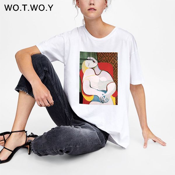 wotwoy белый черный лето tshirts женщины хлопок смешной печати o-образным вырезом с коротким рукавом тройники женщины harajuku графический т, White
wotwoy белый черный лето tshirts женщины хлопок смешной печати o-образным вырезом с коротким рукавом тройники женщины harajuku графический т, White
