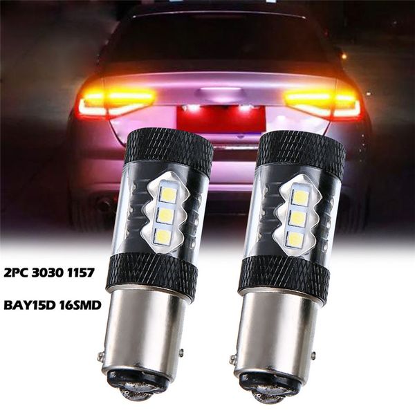 3030 1157 bay15d 16smd 80w 2pc white turn signal brake led light bulb bright powerful and durable practical l0419
3030 1157 bay15d 16smd 80w 2pc white turn signal brake led light bulb bright powerful and durable practical l0419
