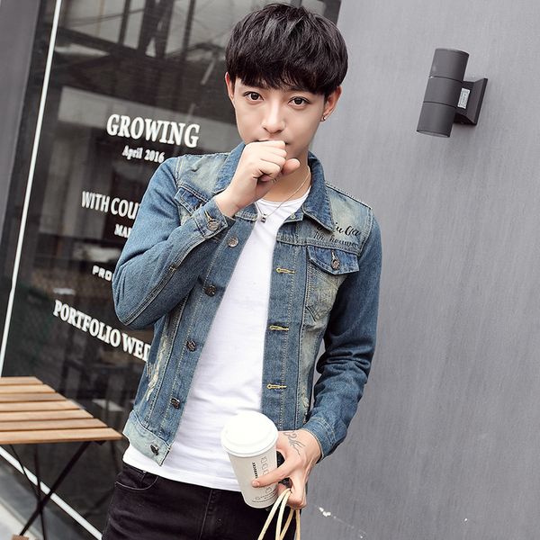 2018 осень новый стиль одежды джинсовая куртка slim fit с дырками вышитые cowboy одежда мужская versatile джинсы coat, Black;brown
2018 осень новый стиль одежды джинсовая куртка slim fit с дырками вышитые cowboy одежда мужская versatile джинсы coat, Black;brown