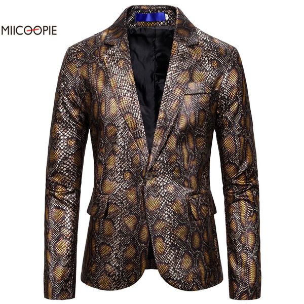 miicoopie 2019 men's blazer fashion python style print blazer for men club luxury men clothing designer jackets, White;black
miicoopie 2019 men's blazer fashion python style print blazer for men club luxury men clothing designer jackets, White;black