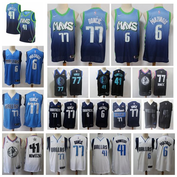 city 2020 mens dallas mavericks nba vintage dirk nowitzki 41 luka doncic 77 kristaps porzingis 6 retro stitched basketball jersey, Black;red
city 2020 mens dallas mavericks nba vintage dirk nowitzki 41 luka doncic 77 kristaps porzingis 6 retro stitched basketball jersey, Black;red