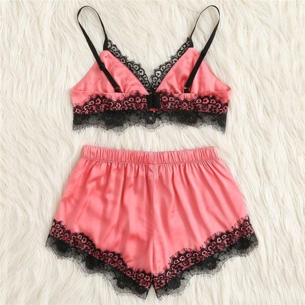 men's sleepwear sleeveless strap nightwear lace trim satin cami pajama sets femme de nuit gecelik d5, Black;brown
men's sleepwear sleeveless strap nightwear lace trim satin cami pajama sets femme de nuit gecelik d5, Black;brown
