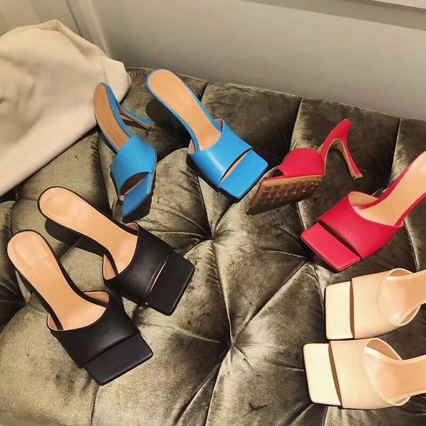 2020 fashion women slippers square toe solid color open toe thin high heels outdoor mules shoes summer real leather slides, Black
2020 fashion women slippers square toe solid color open toe thin high heels outdoor mules shoes summer real leather slides, Black