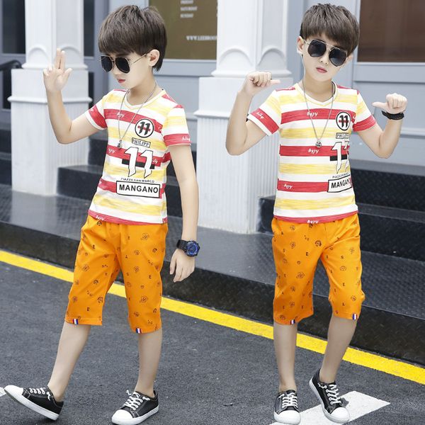 boys clothes sport suit set casual short sleeve o-neck children's clothing set 2 pieces t-shirt pants, White
boys clothes sport suit set casual short sleeve o-neck children's clothing set 2 pieces t-shirt pants, White