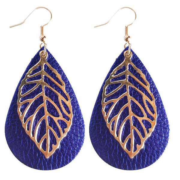 double-sided faux leather earring big gold leaf pendant water drop earrings for women accessories jewelry gift supply manufacturers, Silver
double-sided faux leather earring big gold leaf pendant water drop earrings for women accessories jewelry gift supply manufacturers, Silver