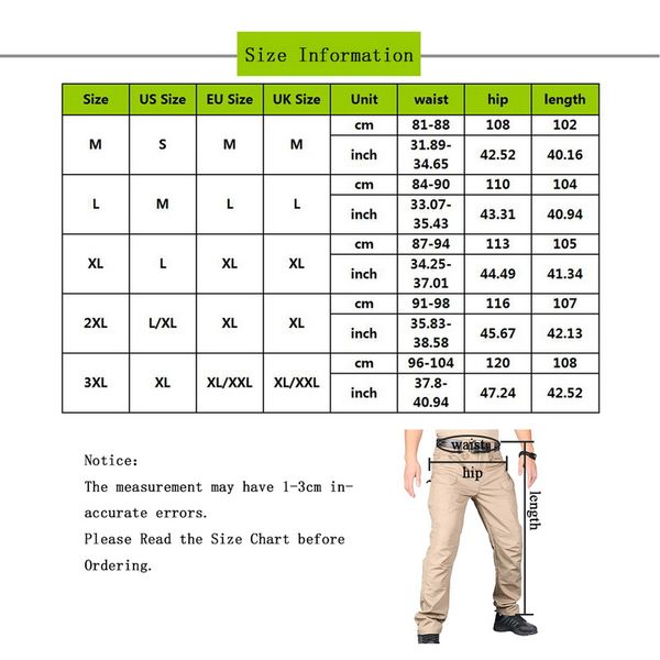 fashion men 2019 camping cargo pants pockets military pantalones hombre waterproof jogger tactical pants solid outdoor trousers, Black
fashion men 2019 camping cargo pants pockets military pantalones hombre waterproof jogger tactical pants solid outdoor trousers, Black