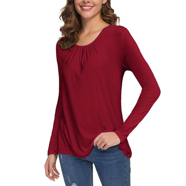 fashion solid pleated bottom blouse casual winter 2019 ladies o-neck loose female women long sleeve shirt blusas pullover, White
fashion solid pleated bottom blouse casual winter 2019 ladies o-neck loose female women long sleeve shirt blusas pullover, White