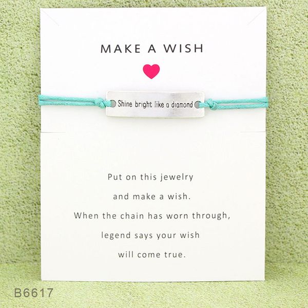 shine bright like a diamond handmade rope charm bracelets for women men friendship statement wish jewelry gift with card, Golden;silver
shine bright like a diamond handmade rope charm bracelets for women men friendship statement wish jewelry gift with card, Golden;silver