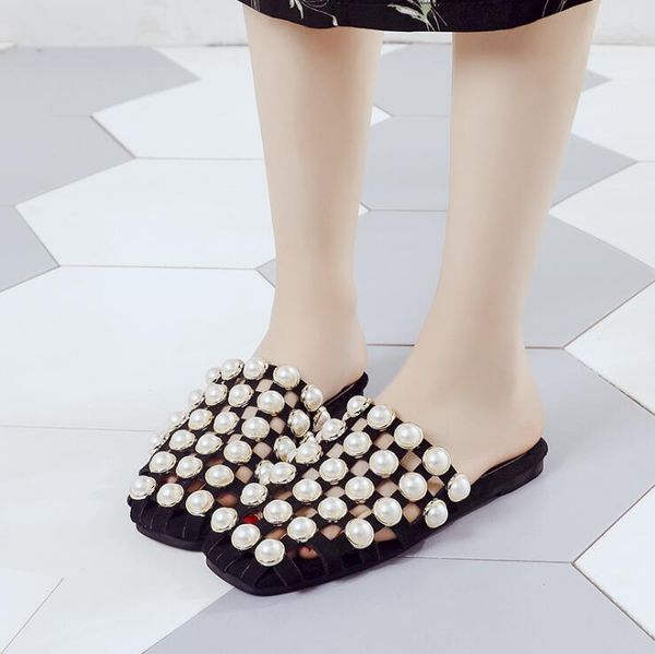 2019 summer slippers brand design luxury slipper women open toe pearl sandals flip flops ladies crystal beading beach slides ing, Black
2019 summer slippers brand design luxury slipper women open toe pearl sandals flip flops ladies crystal beading beach slides ing, Black