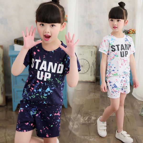 children's summer casual two piece cotton short sleeve sports suit short pants casual suit ing, White
children's summer casual two piece cotton short sleeve sports suit short pants casual suit ing, White