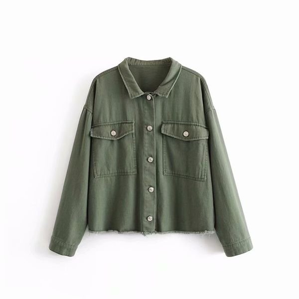 europe and america women's dress 2019 spring and autumn new style fold-down collar dual pocket loose burrs jeans coat women's a9, Black;brown
europe and america women's dress 2019 spring and autumn new style fold-down collar dual pocket loose burrs jeans coat women's a9, Black;brown