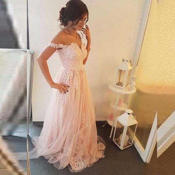 blush pink wedding dresses 2019 sweetheart sleeveless spaghetti straps lace appliques tulle a line bridal gowns custom made colors, White
blush pink wedding dresses 2019 sweetheart sleeveless spaghetti straps lace appliques tulle a line bridal gowns custom made colors, White