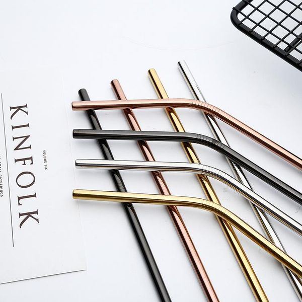 304 stainless steel straw bent and straight reusable drinking straws colorful straw metal straw for party wedding bar drinking tools
304 stainless steel straw bent and straight reusable drinking straws colorful straw metal straw for party wedding bar drinking tools