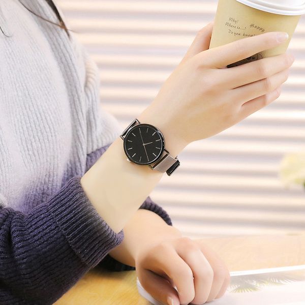 women quartz wrist watch stainless steel wristband bracelet watches gifts @m23, Slivery;brown
women quartz wrist watch stainless steel wristband bracelet watches gifts @m23, Slivery;brown