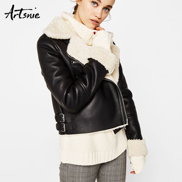 artsnie black casual faux leather jackets women autumn 2018 streetwear motorcycle biker jacket girls winter wool chaquetas mujer
artsnie black casual faux leather jackets women autumn 2018 streetwear motorcycle biker jacket girls winter wool chaquetas mujer