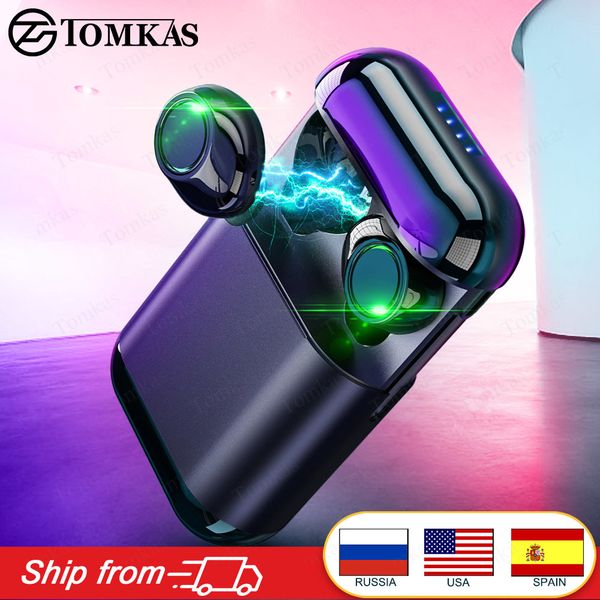 tomkas earphones tws wireless headphones sport earbuds 4d stereo dual-mic with charging box true wireless bluetooth headset tws
tomkas earphones tws wireless headphones sport earbuds 4d stereo dual-mic with charging box true wireless bluetooth headset tws