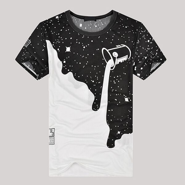 men fashion summer milk poured pattern inverted milk 3d t shirt printed short sleeve round neck slim casual t-shirt hot, White;black
men fashion summer milk poured pattern inverted milk 3d t shirt printed short sleeve round neck slim casual t-shirt hot, White;black