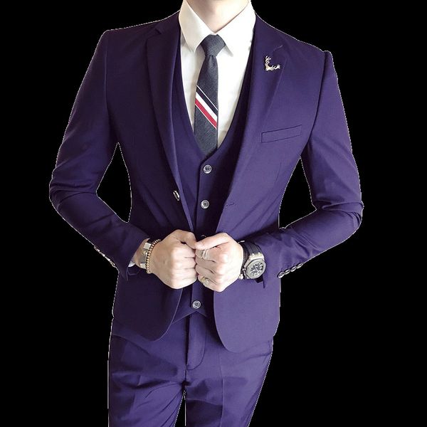 men suit 2020 latest coat pant waistcoat designs slim fit men's suits formal gray purple black groom wedding suits for men, White;black
men suit 2020 latest coat pant waistcoat designs slim fit men's suits formal gray purple black groom wedding suits for men, White;black