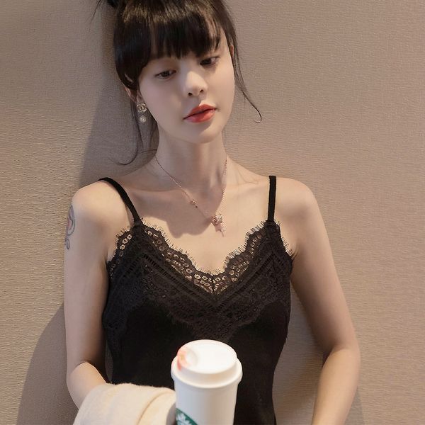 floral lace vest shirt sleeveless tank stretch ice silk knitted camis shirt women clothing, White
floral lace vest shirt sleeveless tank stretch ice silk knitted camis shirt women clothing, White