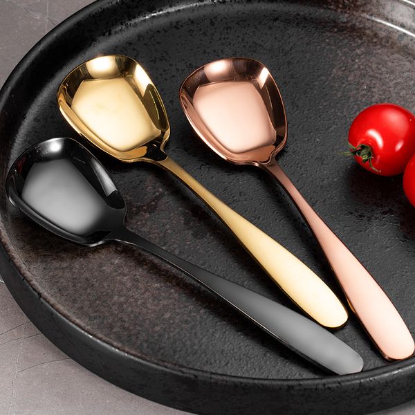 304 stainless steel spoon cutlery square head flat stainless steel spoon tableware dessert kitchen tool 7 color wx9-1689
304 stainless steel spoon cutlery square head flat stainless steel spoon tableware dessert kitchen tool 7 color wx9-1689