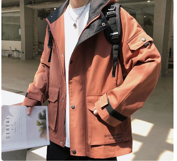dh27 padeago 2019 autumn solid color jackets mens big pockets korean casual loose jackets mens hooded windbreaker, Tan;black
dh27 padeago 2019 autumn solid color jackets mens big pockets korean casual loose jackets mens hooded windbreaker, Tan;black