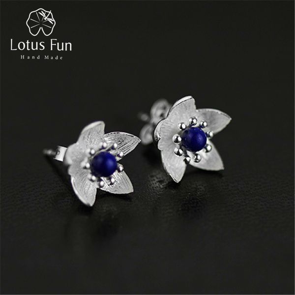 lotus fun real 925 sterling silver natural lapis original handmade fine jewelry fresh flower stud earrings for women brincos, Golden;silver
lotus fun real 925 sterling silver natural lapis original handmade fine jewelry fresh flower stud earrings for women brincos, Golden;silver
