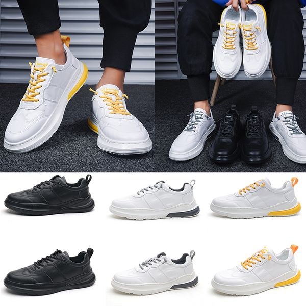 

high quality shoes mens leather platform sneakers yellow white black men women shoes simple boy and girls warm casual shoes size eur 3945, A2