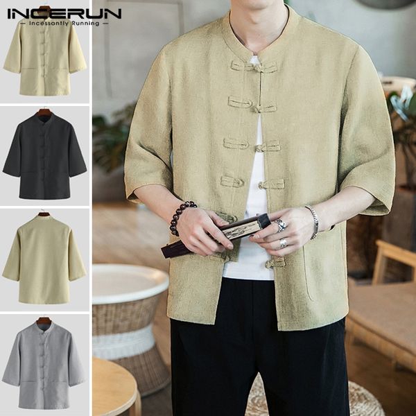 2020 mens chinese style shirt men solid color half sleeve retro button stand collar blouse casual male tang suit kimono s-5xl, White;black
2020 mens chinese style shirt men solid color half sleeve retro button stand collar blouse casual male tang suit kimono s-5xl, White;black