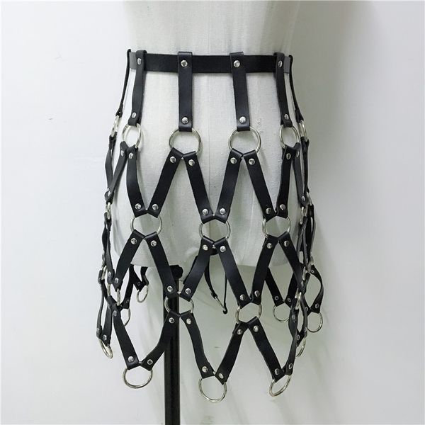 goth leather mini skirts punk metal rivets hollow out skirt women rave festival skirts with adjustable waist part clubwear, Black
goth leather mini skirts punk metal rivets hollow out skirt women rave festival skirts with adjustable waist part clubwear, Black