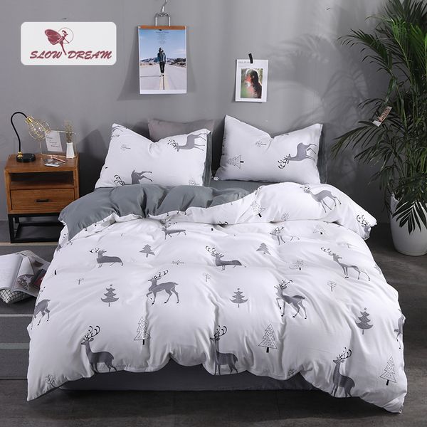 slowdream forest deer bedding set nordic gray bed sheet duvet cover pillowcase decor home textiles double bedclothes
slowdream forest deer bedding set nordic gray bed sheet duvet cover pillowcase decor home textiles double bedclothes
