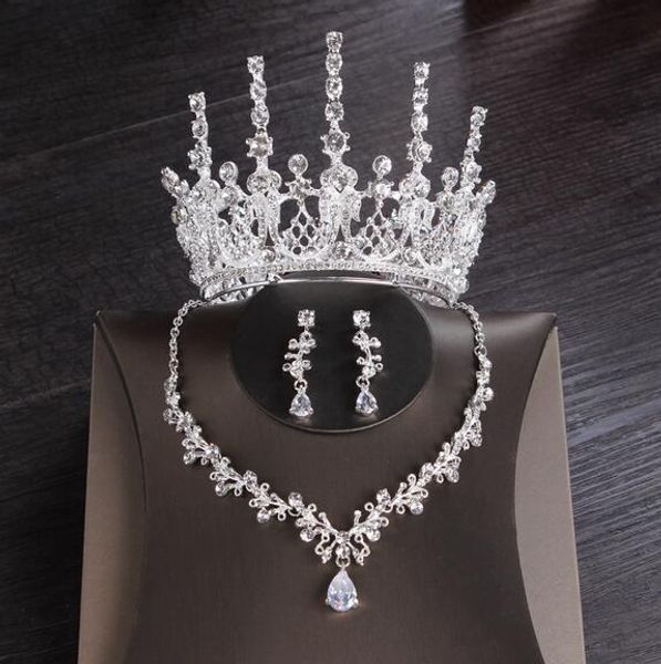 wedding party dress accessories bridal headpieces crown necklace earrings three piece set round full circle cross design diamond shiny birth, Silver
wedding party dress accessories bridal headpieces crown necklace earrings three piece set round full circle cross design diamond shiny birth, Silver