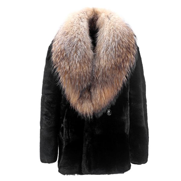 2019 new winter fur coat imitation water coat armor men's fur imitation raccoon collar jacket size s-xxxl 4xl 5xl, Black
2019 new winter fur coat imitation water coat armor men's fur imitation raccoon collar jacket size s-xxxl 4xl 5xl, Black