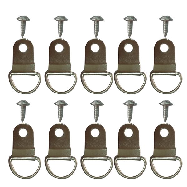 200pcs d-ring shape single hole hangers cross stitch hanger hook for painting picture hanging hook wall decorative with screws
200pcs d-ring shape single hole hangers cross stitch hanger hook for painting picture hanging hook wall decorative with screws