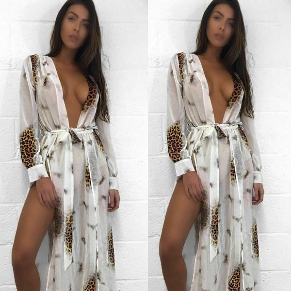 2019 women summer chiffon leopard bikini cover up swimwear bathing suit beach long maxi dress beachwear, Blue;gray
2019 women summer chiffon leopard bikini cover up swimwear bathing suit beach long maxi dress beachwear, Blue;gray