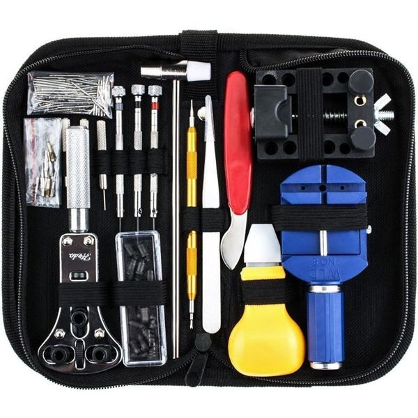 147pcs watch repair tool kit watch link pin remover case opener spring bar remover metal hammer horlogemaker
147pcs watch repair tool kit watch link pin remover case opener spring bar remover metal hammer horlogemaker