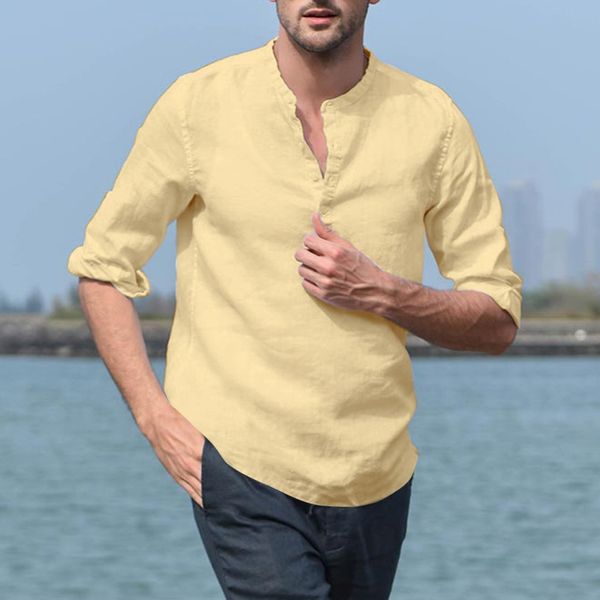 men's shirt camisa casual men shirt long sleeve baggy cotton blend solid color stand collar male blouse camisa masculina, White;black
men's shirt camisa casual men shirt long sleeve baggy cotton blend solid color stand collar male blouse camisa masculina, White;black