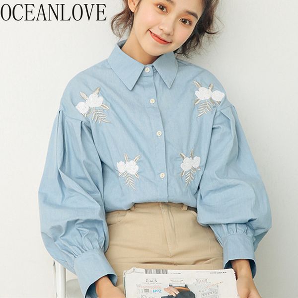 oceanlove chic embroidery women shirts lantern sleeve sweet girls blouses spring casual 2020 floral blusas new 15086, White
oceanlove chic embroidery women shirts lantern sleeve sweet girls blouses spring casual 2020 floral blusas new 15086, White