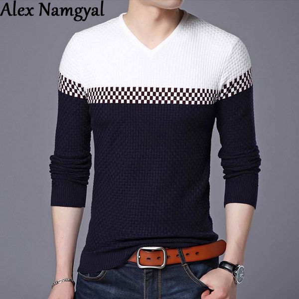 new autumn men's sweater men's casual v-neck sweater 2018 warm slim fit pullovers male brand knitted plaid sweaters hjk42, White;black
new autumn men's sweater men's casual v-neck sweater 2018 warm slim fit pullovers male brand knitted plaid sweaters hjk42, White;black
